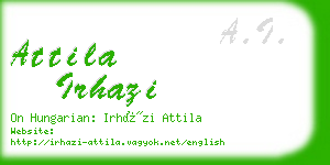 attila irhazi business card